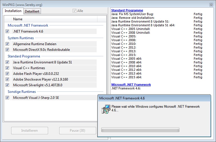 All in One Runtimes - 一款运行库整合包，整合了 VC 运行库，Net，DirectX 9.0c 等一些常用的运行库，还包括 JRE8，Adobe Flash 等，但是没有中文