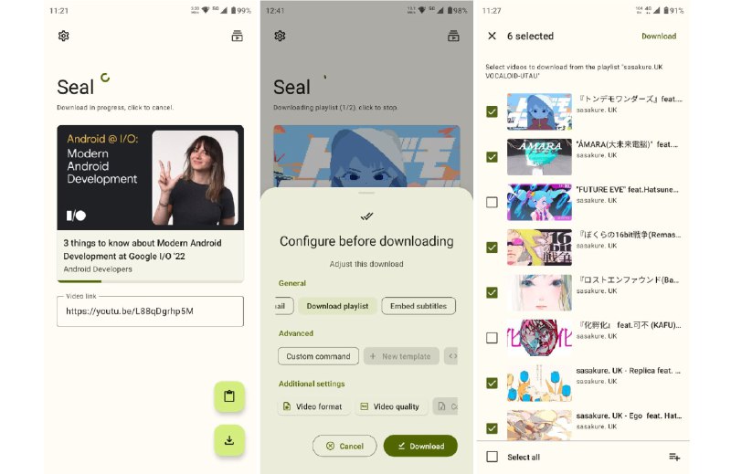 #开源 #下载 #工具 #安卓🦭Seal - 一款开源的安卓视频下载工具🌐开源地址📄该工具内置了知名开源下载工具「yt-dlp」，支持下载数千个视频平台，还可提取媒体元数据与专辑封面缺点是不能解析下载最高画质📑相关阅读一些开源的视频下载工具📮投稿    📢频道    💬群聊    🔎索引