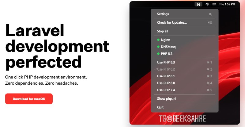 #Mac #PHP #编程🧑‍💻Herd - 在 Mac 上一键部署 PHP 环境📄Laravel 推出的免费一键工具，类似 Windows 上的 PHPstudy 使用它可以直接上手开发 Laravel 以及 PHP，是的，你不再需要 Homebrew 了（不过现在还有人学PHP吗哈哈哈）想当年学PHP的时候，那时候很多翻墙动作都是通过host，机场服务没现在那么发达，下载个 Composer 折腾大半天...现在各种一键📮投稿    📢频道    💬群聊