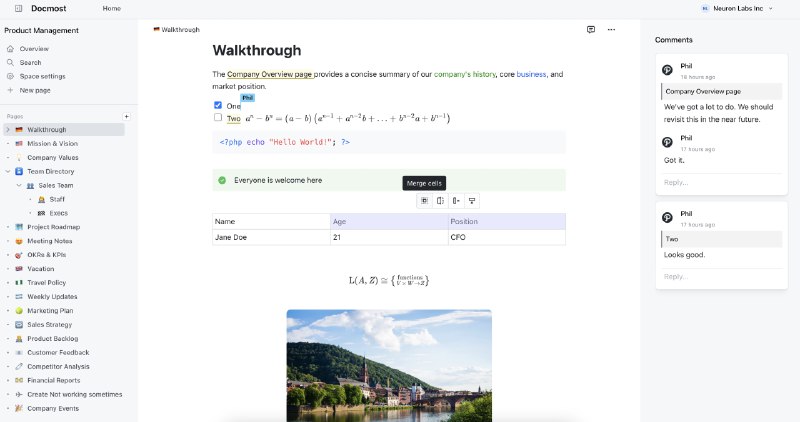 #开源 #wiki📄 Docmost - 一款开源的在线文档和 Wiki 应用Docmost 可用于团队知识管理，支持文档协作、类似 Notion 的布局，适用于知识库、项目文档、团队共享文档等场景📮投稿    📢频道    💬群聊    🔎索引