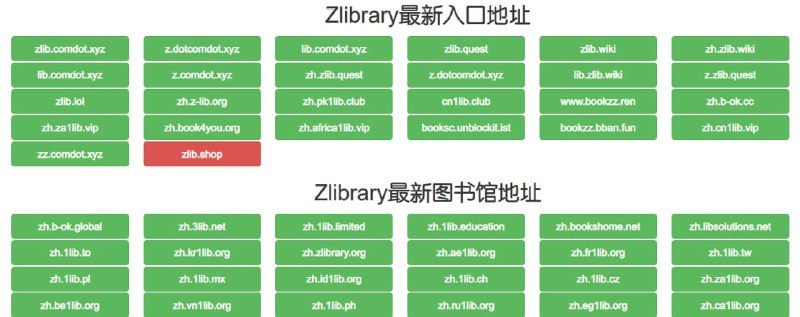 #阅读 #网站 #工具Z-Library Pro助手 - 一个可以检测Zlibrary 最新可用地址镜像的在线工具💡Feature- 全自动检测镜像站点,实时检测客户端所在网络环境下 Z-Library 镜像的可用性- 不保存任何信息，保证您的隐私安全- 实时更新ZLibrary最新地址，找书无忧- 海量全网共享帐号,下载不求人频道： @geeksharebot：@Geekshare_bot