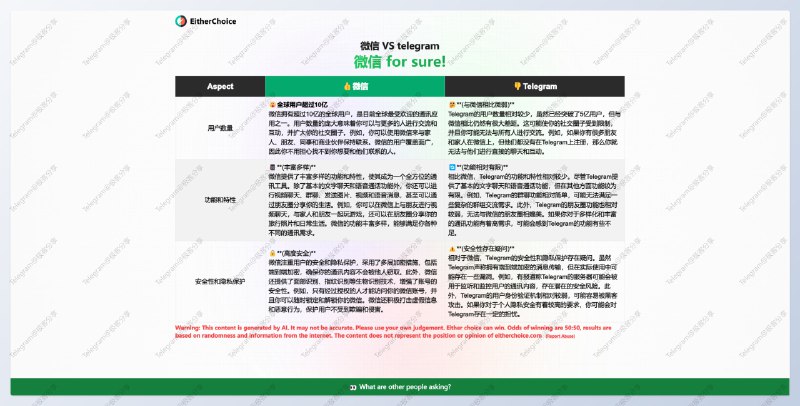 #AI #网站🆚EitherChoice - AI 一键分胜负，图个乐📄在网站输入两个需要对比的任何事物，AI 会生成多维度对比结果，娱乐为主，请勿当真📮投稿    📢频道    💬群聊