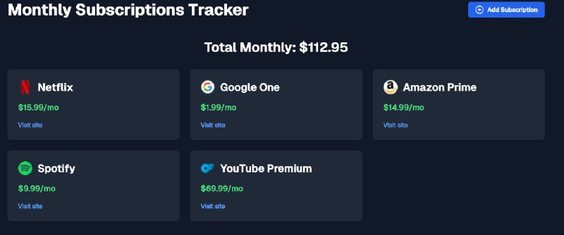 #开源 #工具💰 Subs - 一个开源的订阅成本追踪器演示： 