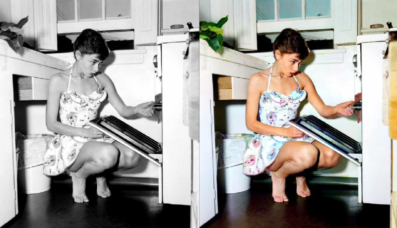 #AI #开源 #图像处理🖌 DDColor - 一个开源的 AI 图片上色模型在线体验该模型可以对黑白照片进行自然的色彩化处理，还可以对动漫游戏中的风景重新上色，效果不错📮投稿    📢频道    💬群聊    🔎索引