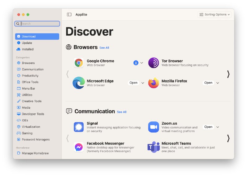 #macos #工具 #开源⭐Applite - 一个开源的 Homebrew GUI 客户端开源页面📄在 macOS 上使用 Applite 可以一键下载、更新和卸载应用程序