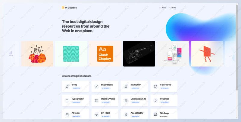 #设计 #网址导航 #网站UI Goodies - 一个 UI 设计资源导航网站📄网站按照按图标、插画、灵感、字体、AI 等分类，共收录了 603 个设计网址老外做网址导航的思维和中国人不太一样，他们喜欢一个大类点进去分小类，中国人则喜欢一页梭哈📮投稿    📢频道    💬群聊