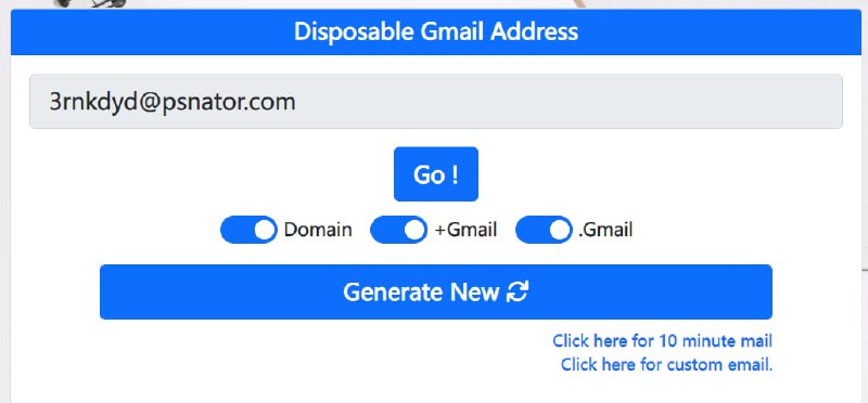 #网站 #邮箱emailnator - 一个免费在线的一次性Gmail临时邮箱获取的网站📃Gmail是全球通用邮件，有些场景需要用到邮箱，但是又不想泄露自己的隐私，可以考虑使用这个工具