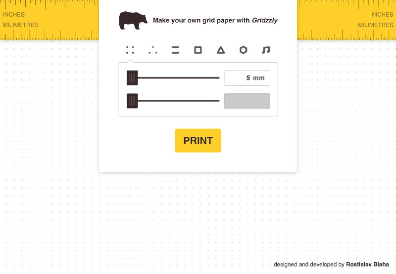 #在线生成 #工具 #网站🌐Gridzzly - 一个免费的在线稿纸生成工具📄网站提供点状、线条、正方形、六边形、三角形、五线谱形状共 7 款网格可自定义形状大小和颜色深度，图形会完整填满纸张背景，可储存为 PDF 或直接列印出来，支持 A2、A3、A4、Letter 多钟尺寸📮投稿    📢频道    💬群聊
