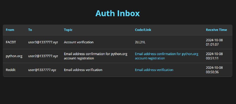 #Cloudflare #开源 #邮箱📨 Auth Inbox - 一个开源的多邮箱接码平台Auth Inbox 可以通过 AI 自动处理收到的邮件并提取验证码或链接，支持通过 Bark 进行实时通知非常适合使用多邮箱的场景基于免费的 Cloudflare Workers、Cloudflare D1，可以自行部署➡️ 已收录至「邮箱接码」📮投稿    📢频道    💬群聊    🔎索引
