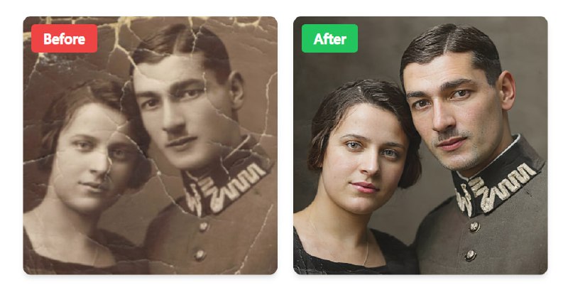 #Flux #图像处理 #AI🎥 一款基于 Flux Kontext 模型开发的老照片修复在线工具该工具可修复老照片、修复划痕和损坏，还能给黑白照片上色实测效果还可以，目前完全免费📮投稿    📢频道    💬群聊    🔎索引