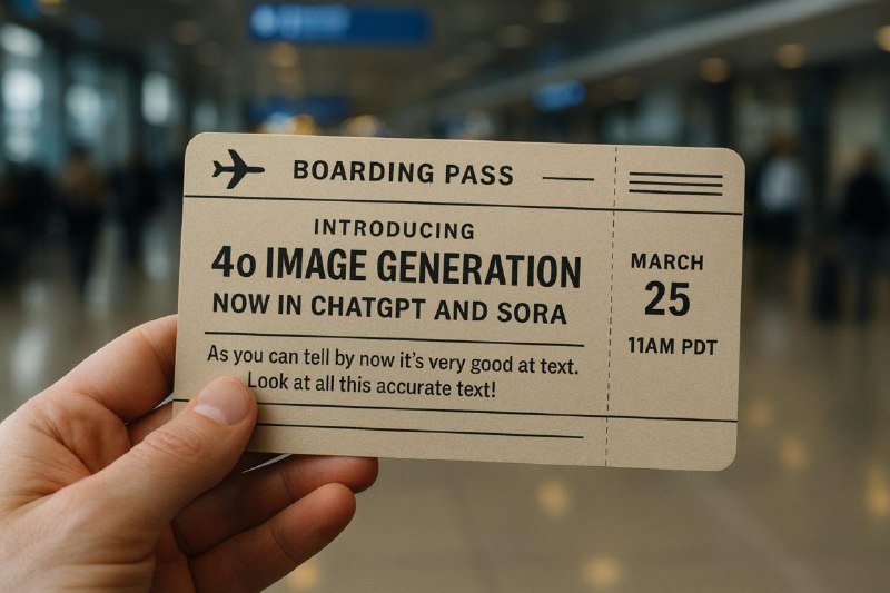 #ChatGPT #AI绘画⭐️ 一句话P图！OpenAI 推出迄今为止最先进的图像生成工具图像生成功能原生集成在 GPT-4o 模型中能够精确渲染文本内容、支持多模态输入输出、理解复杂指令并结合上下文、创建具有真实感的第一人称视角图像、对图片进行二次编辑等