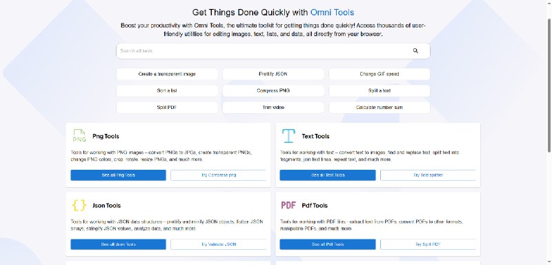 #开源 #在线工具 #建站⚙️OmniTools - 一款开源的全方位在线工具箱 🌐 在线演示内置图像、视频、二进制、字符串、日期和时间、数学等多种工具，支持 Docker 部署➡️已收录至「开源可部署的在线工具」📮投稿    📢频道    💬群聊    🔎索引