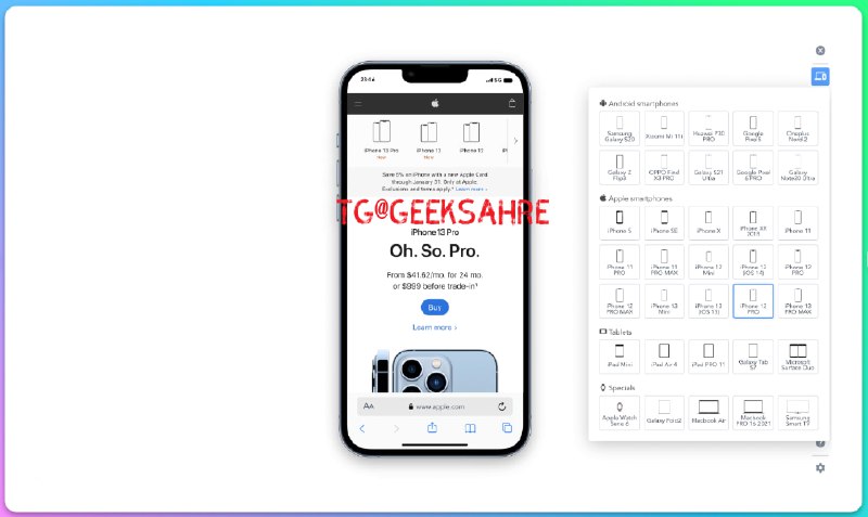 #浏览器 #插件 #工具📱Mobile FIRST - 一个模拟手机访问网站的浏览器插件📄这个插件可以方便地在浏览器中模拟手机/平板/笔记本/TV/手表访问当前网页，内置数量众多设备除了模拟访问之外，还可以对当前模拟设备截图、录屏；支持中文📮投稿    📢频道    💬群聊