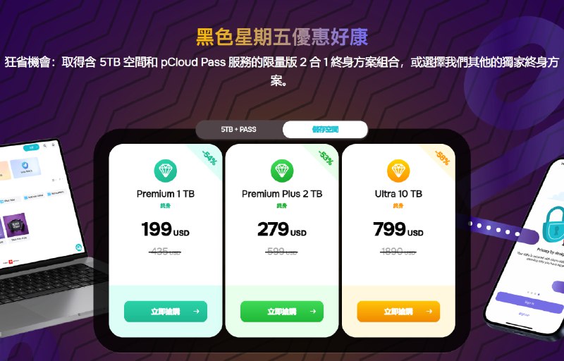 瑞士网盘 pCloud 推出黑五活动pCloud 成立于2013年，总部位于瑞士，这意味着你的数据相较于存储在其他任何国家会比较安全平时价格500G/199USD，黑五保持原价，但是空间加倍🔗  黑五活动直达如果你不想花一分钱也没关系，注册之后完成简单的任务即可获得 10 GB的永久空间！缺点是免费版不支持 WebDav 🔗 注册地址➡️2024 年黑五活动汇总（更新中...）☎️ 关注极客盐选