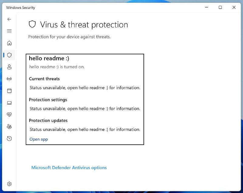 #Windows #安全💻 defendnot - 禁用 Windows Defender⬇️ 下载如果你不需要 Defender 或许可以试试这款工具📮投稿    📢频道    💬群聊    🔎索引