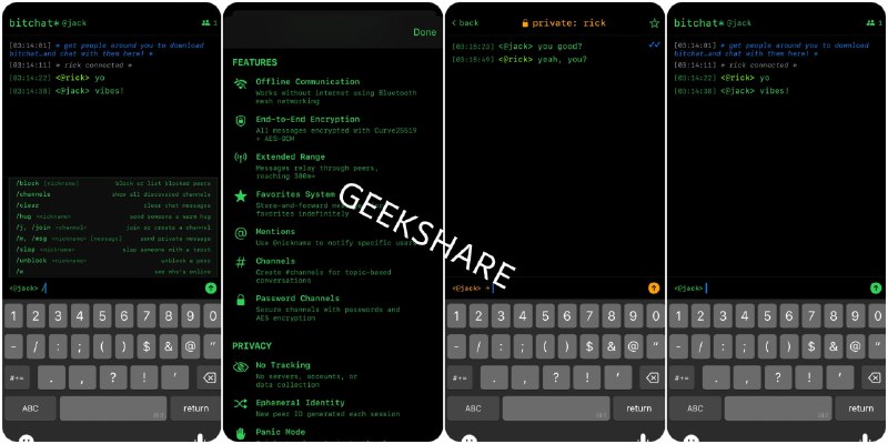 #开源 #去中心化 #通讯工具 #隐私💬 Bitchat - 通过蓝牙网状网络运行的去中心化信息应用程序iOS版本 | AndroidBitchat 是一款蓝牙加密通讯软件，不依赖如服务器、Wi-Fi或手机信号等任何基础设施它通过蓝牙低功耗技术实现设备间的直接通信，无需登录即可发送端到端加密消息，消息只保存在本机，退出或关机自动消失冷知识：开发者是 Twitter 联合创始人 Jack Dorsey⚠️警告：切勿用于任何违法用途📮投稿    📢频道    💬群聊    🔎索引