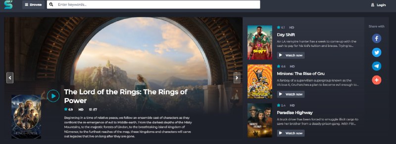 #电影 #剧集 #网站sflix - 一个免费的电影流媒体网站，超过10000部电影和剧集，无需登录，还可以免费下载