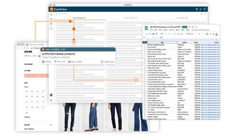 #爬虫 #工具🕷DataPicker - 一款专业的无代码网络数据采集器📃即使你是小白，你也可以通过它可以从任何网页上提取或采集数据，然后导出数据为 Excel 或 JSON 文件并且还自带了公开配方，你可以利用现成的方案进行爬取频道： @geeksharebot：@Geekshare_bot