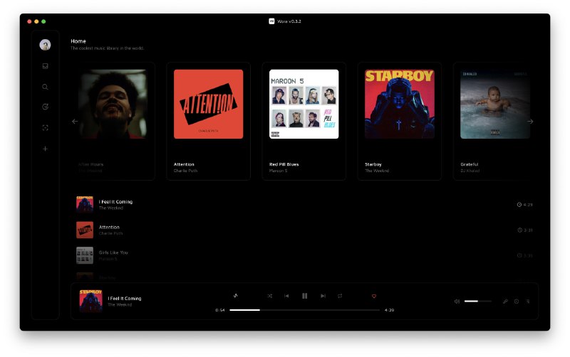 #开源 #音乐 #播放器🎵 Wora - 一个开源的无损音乐播放器下载页面支持创建和管理播放列表、流式传输多种无损音乐格式、使用快捷命令菜单播放音乐、查看同步和未同步歌词支持Windows、macOS、Linux，不支持中文颜值很高📮投稿    📢频道    💬群聊    🔎索引