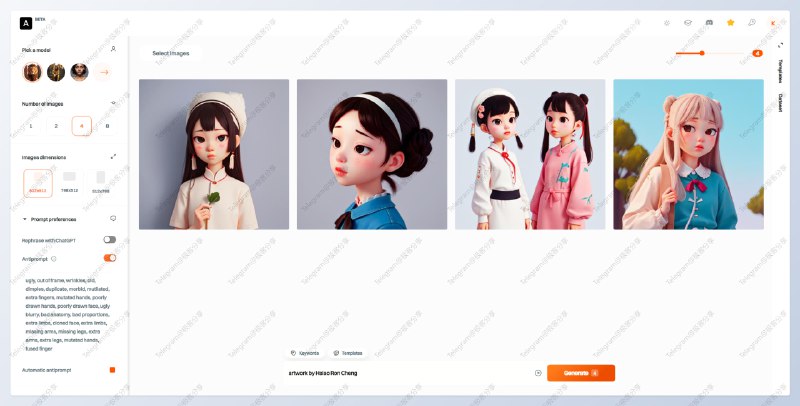 #AI绘画 #网站🖌Argil Ai - 一个 AI 绘画网站，每月 100 张额度📄进入网站需要先注册，这里直接用谷歌就行；然后点击「Playground」进入 AI 绘画主界面点击「Pick a model」选择喜欢的模型风格，然后在下方文字框输入 Prompt 即可生成🗣图中Prompt 是「artwork by Hsiao Ron Cheng」，我觉得效果还不错，配合之前发的「Prompt 网站合集」，可以做出不错的效果📑相关阅读🤖Prompt 网站合集 - 帮助你用好 AI 📮投稿    📢频道    💬群聊